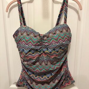 Colorful Tankini Top by Profile by Gottex 38D